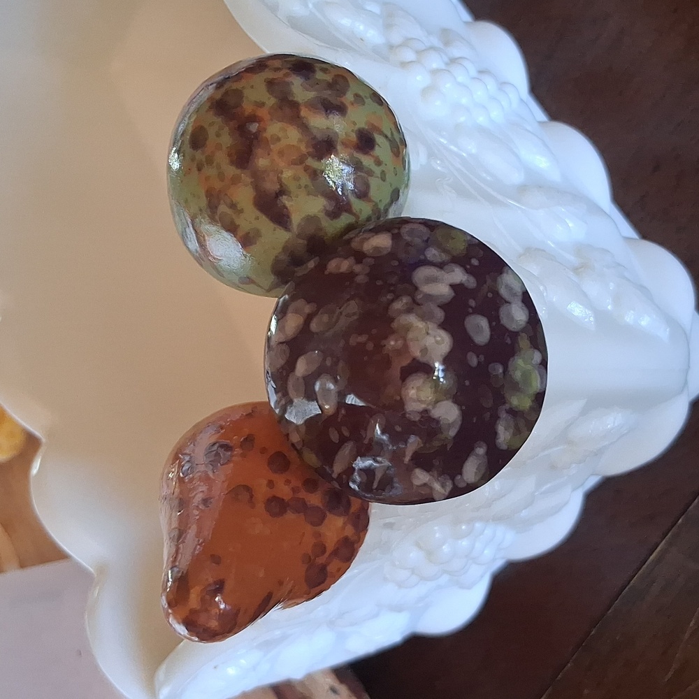 Handcrafted Ceramic Mushroom Garden Stakes - Multicolor Set Of 3 - Picture 8 of 9